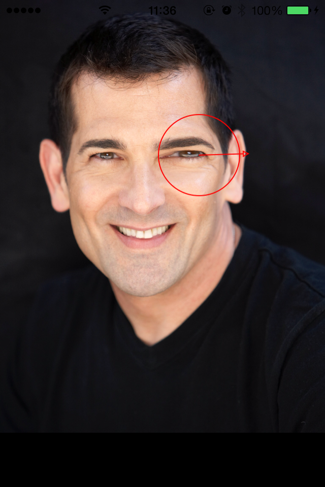 Liquify Filter - Liquify Filter app interface showing manual facial retouching on a portrait