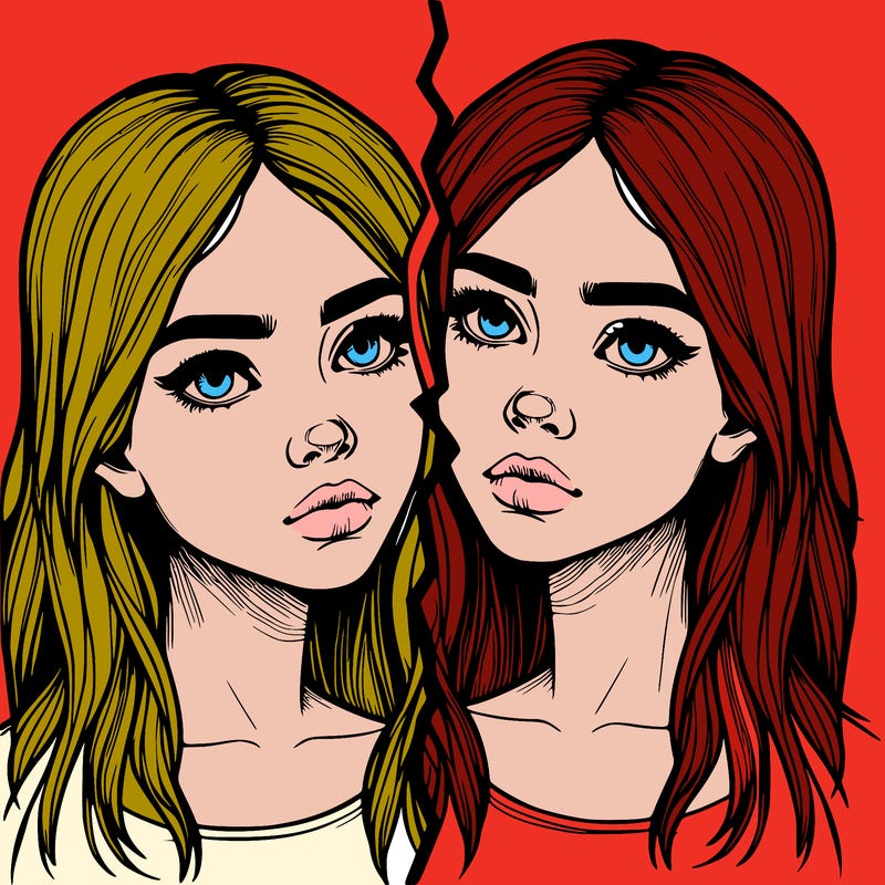 realistic girl split