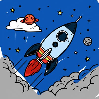 rocket in space