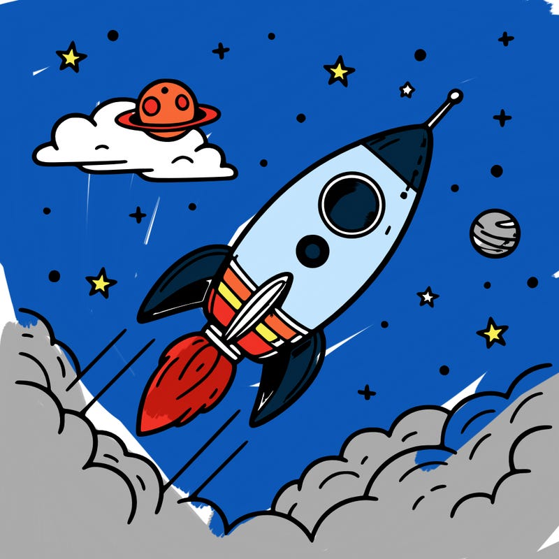 rocket in space
