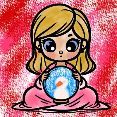 girl with a glowing orb