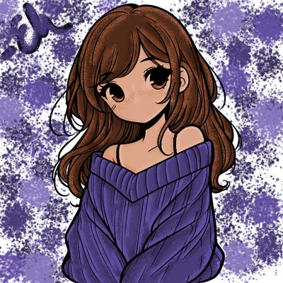 shy pretty girl wearing a sweater that is falling off one shoulder portrait