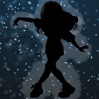 realistic girl danceing