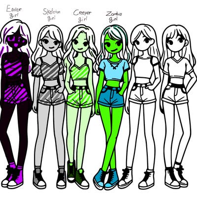 a group of girls wearing crop tops and shorts