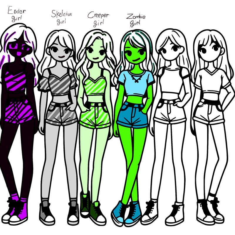 a group of girls wearing crop tops and shorts