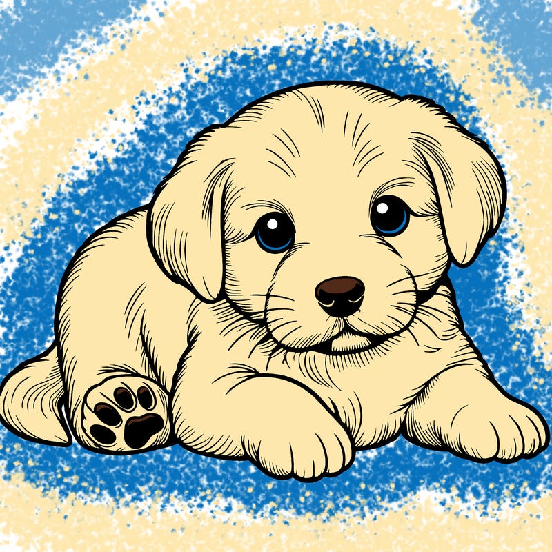 a cute realistic puppy