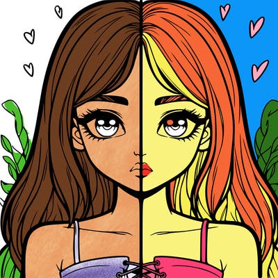 realistic girl split