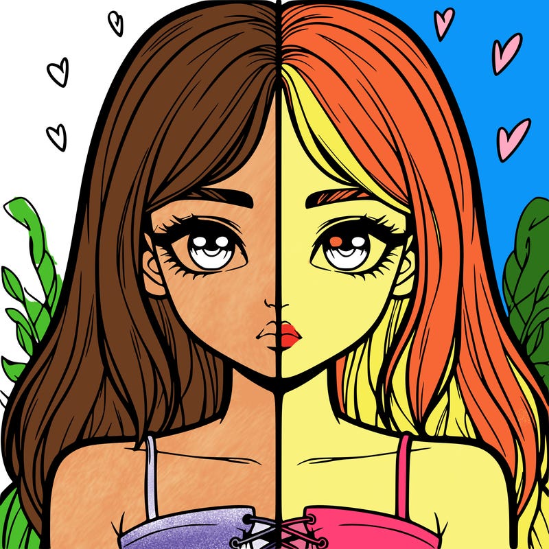 realistic girl split