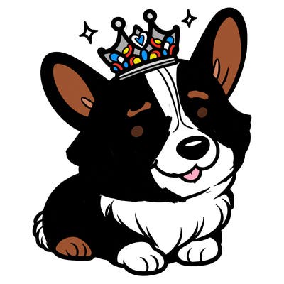 corgi with tiara