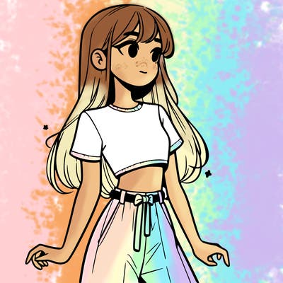 girl in a cute crop top