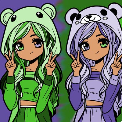 teen girl in animal costume