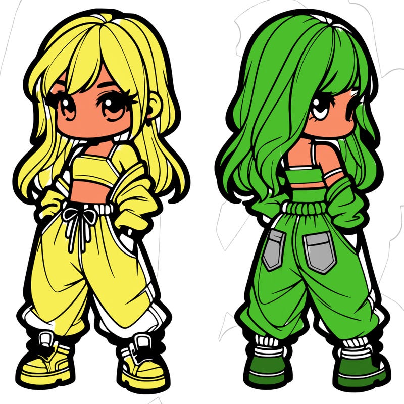 girl in crop top and baggy pants