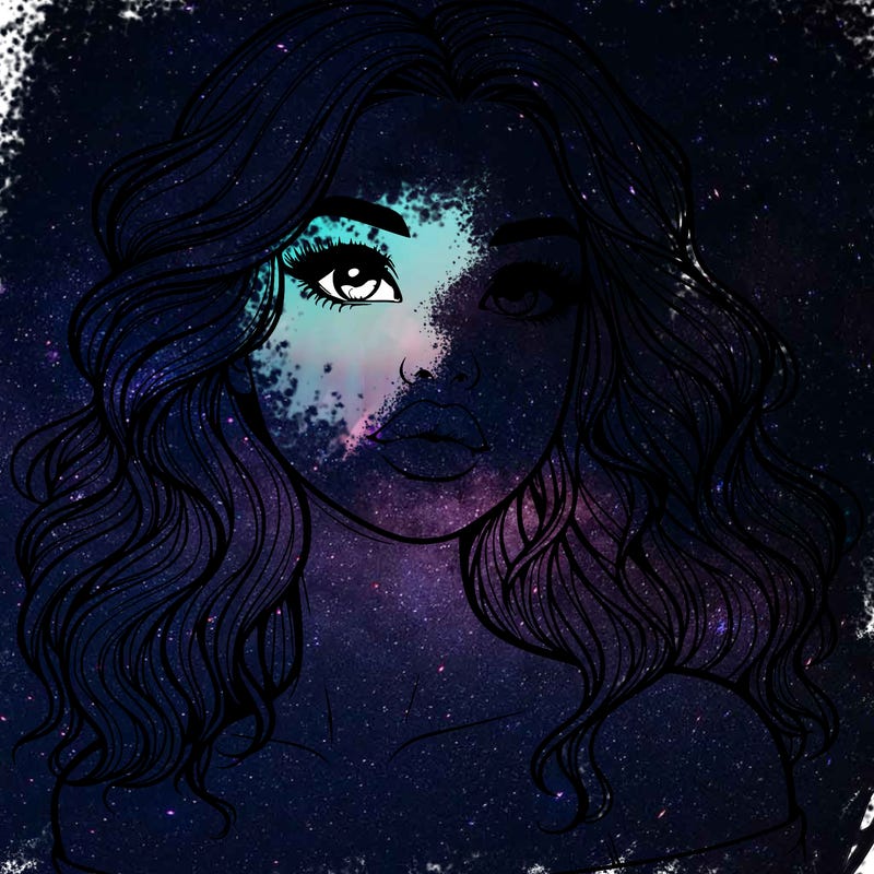 realistic girl with wavy hair and lips