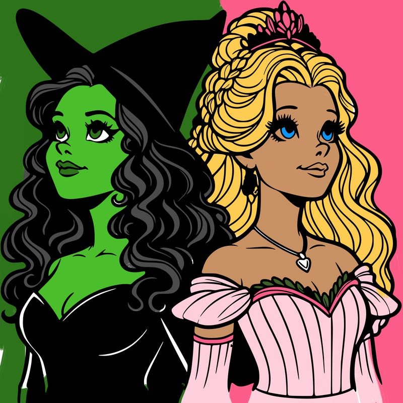 'elphaba and glinda (realistic)
