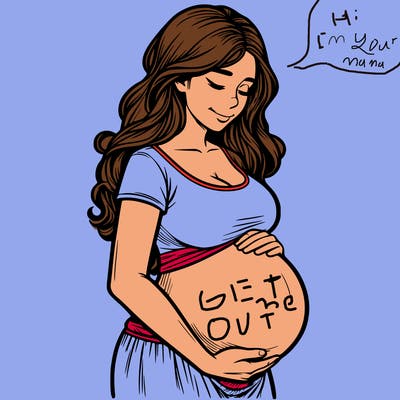 woman heavily pregnant realistic
