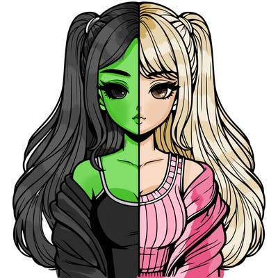 realistic girl split