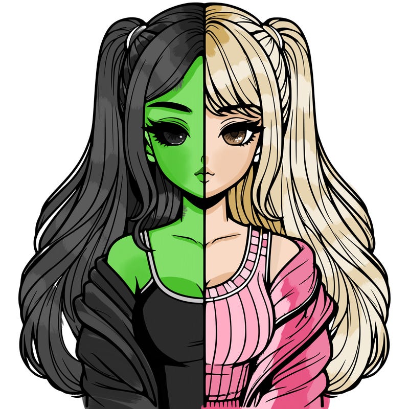 realistic girl split