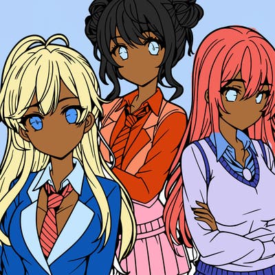 anime girls teenagers