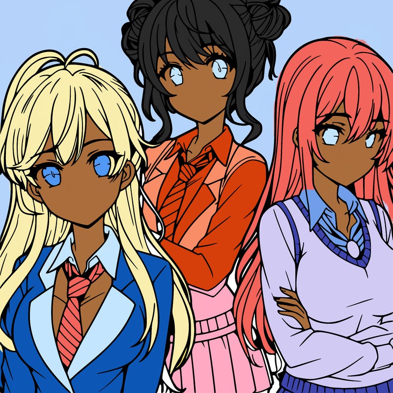 anime girls teenagers