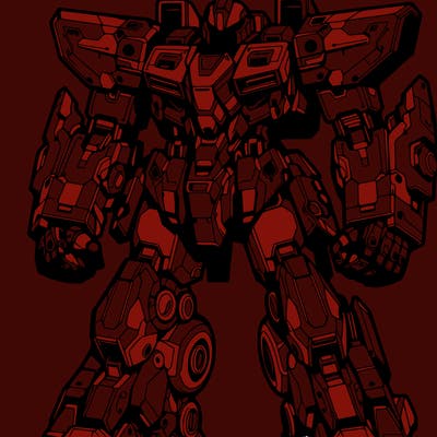 mecha with futuristic armor plating.