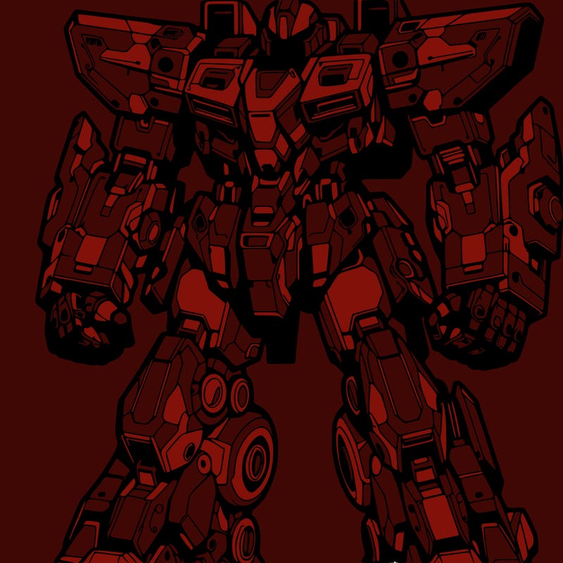 mecha with futuristic armor plating.