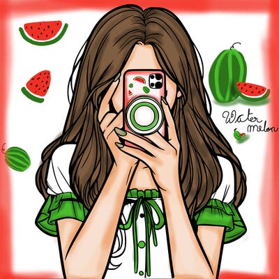 a realistic girl holding her phone taking pictures