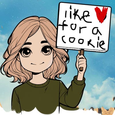 realistic girl holding up a sign