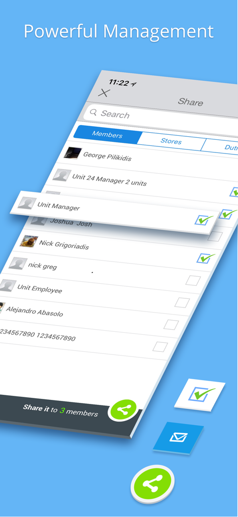 Schoox Classic - Schermata dell'app Schoox Classic che mostra gli strumenti di gestione e le funzionalità di condivisione dei membri