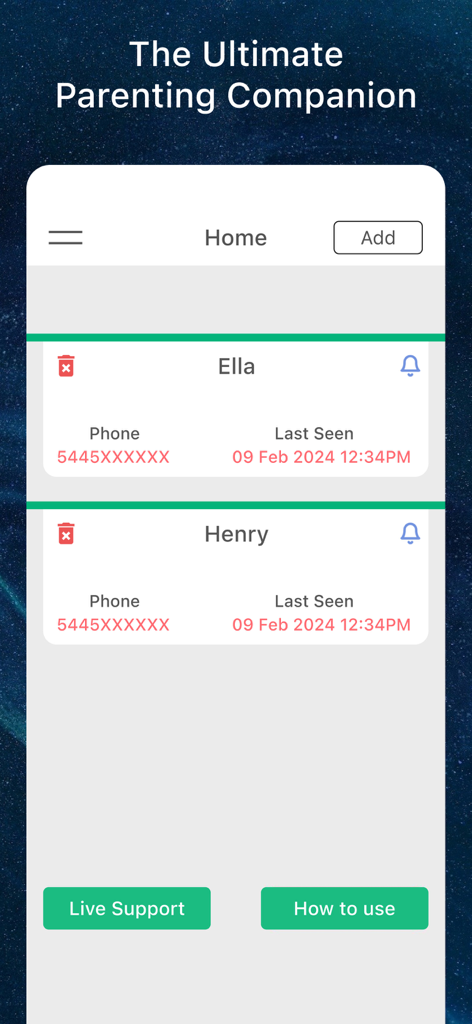 Walogin Tracker Online - Dashboard of Walogin Tracker app showing last seen status for multiple contacts