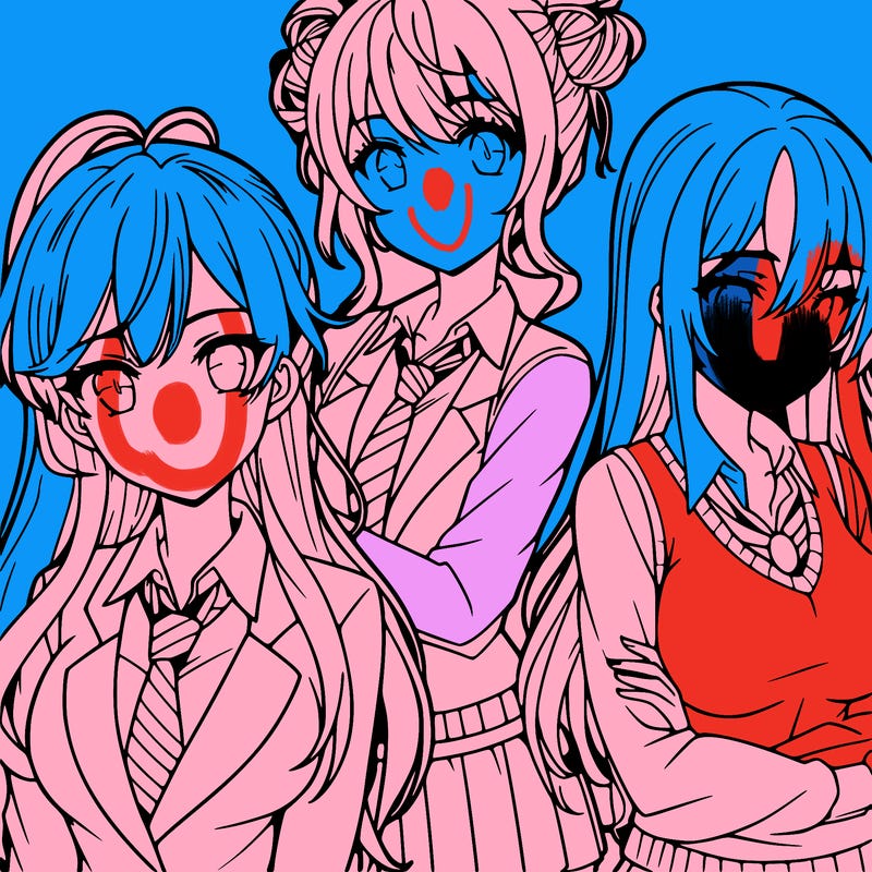 anime girls teenagers