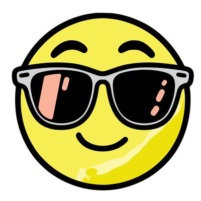 emoji with sunglasses