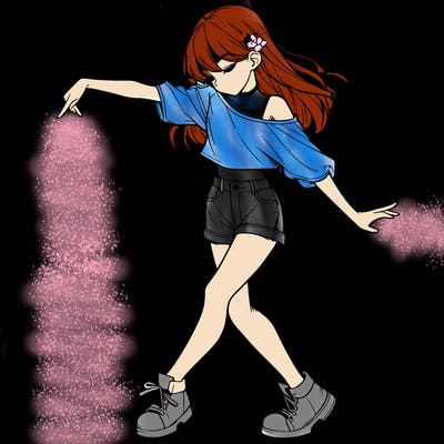 realistic girl danceing