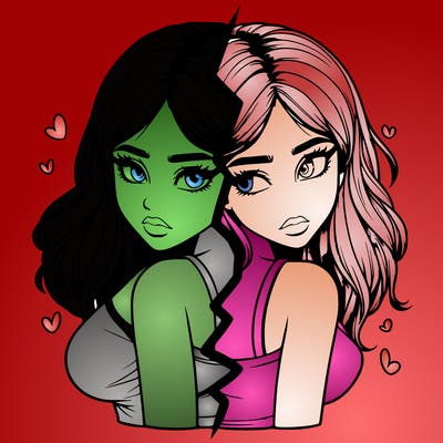 realistic girl split