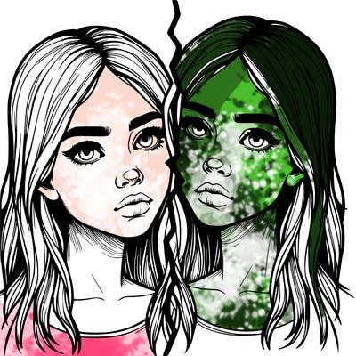 realistic girl split