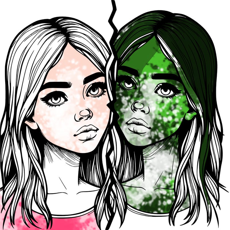 realistic girl split