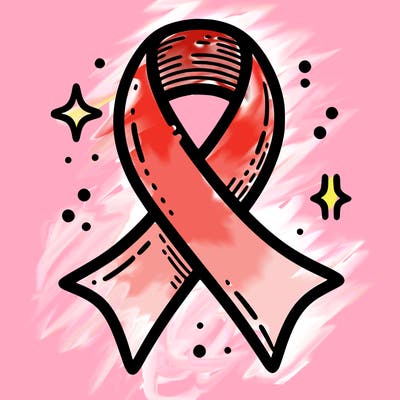 ribbon symbol of national breast cancer awareness month
