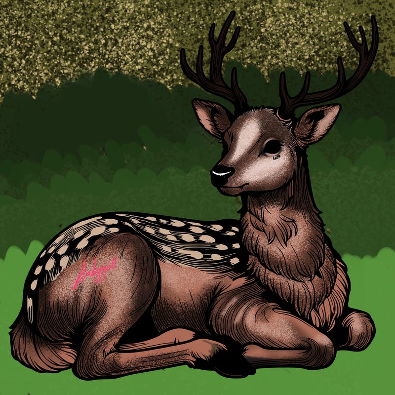 realistic deer with antlers