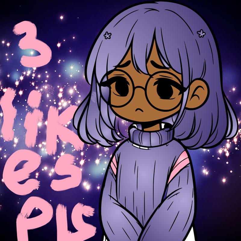 sad girl with glasses in a sweater