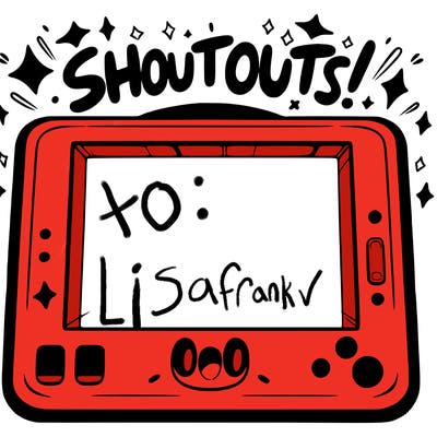 blank canvas that says above it shoutouts