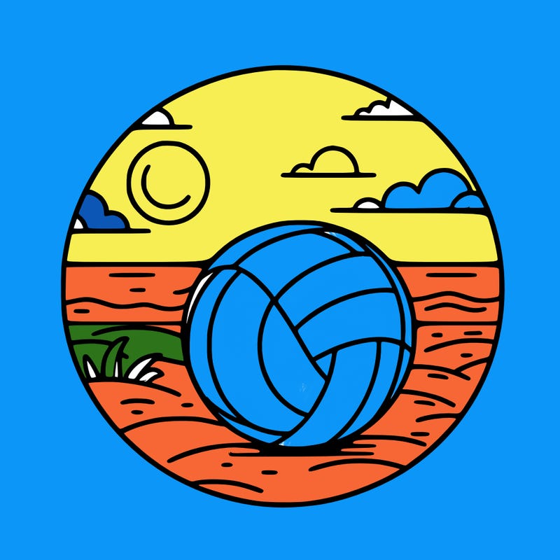 volleyball on a beach
