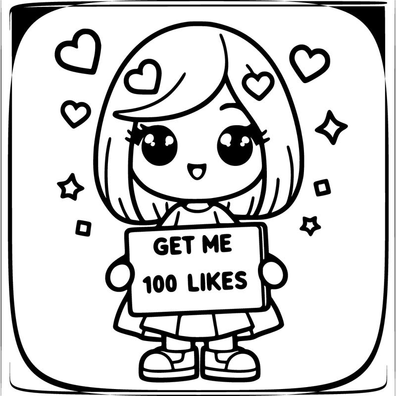 a girl with a sign that says get me 100 likes