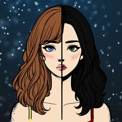 a realistic girl split