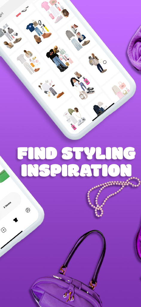 CAPSULE - Wardrobe - Capsule app screen showing a grid of outfit moodboards for styling inspiration
