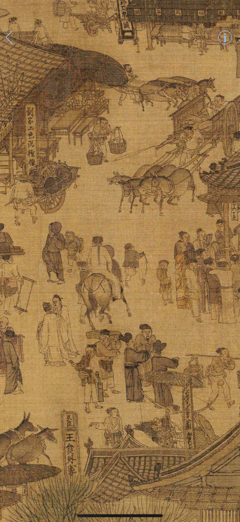 Chinese Paintings - Top10 HD - A detailed high definition view of the Along the River During the Qingming Festival classic Chinese scroll painting