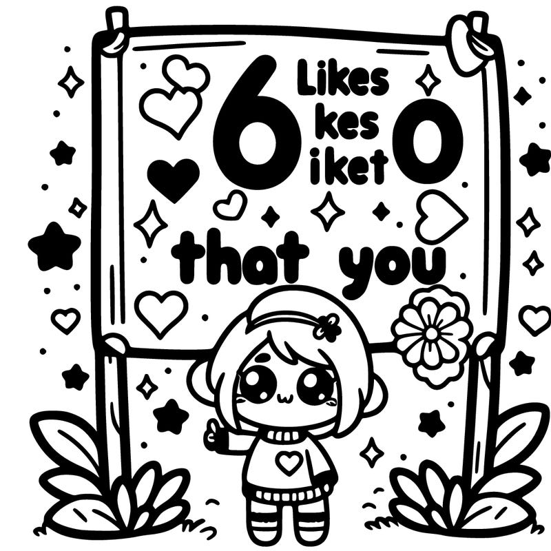 cute sign saying 60 likes that you