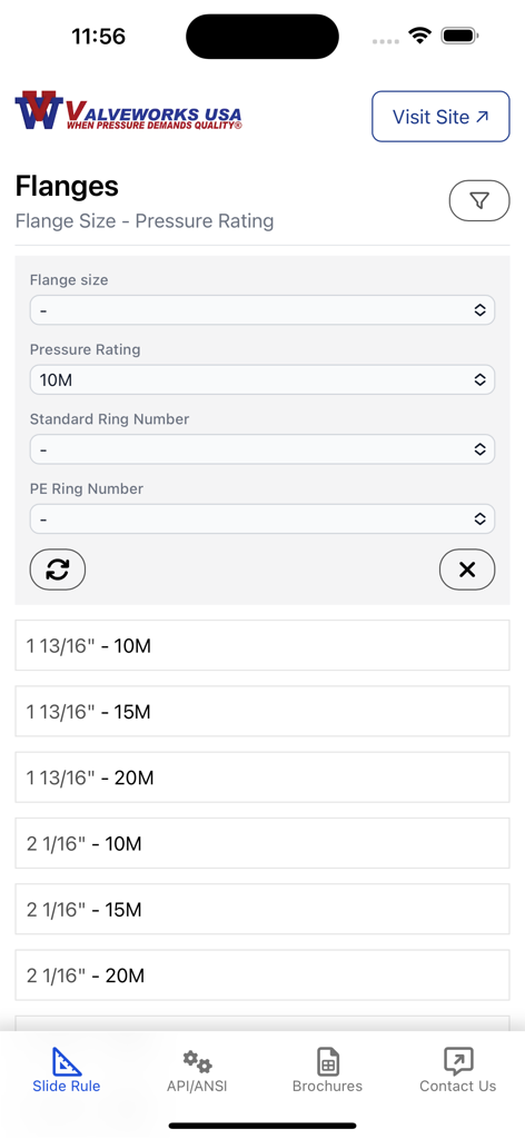 Virtual Flange Slide Rule - Reference App | MWM