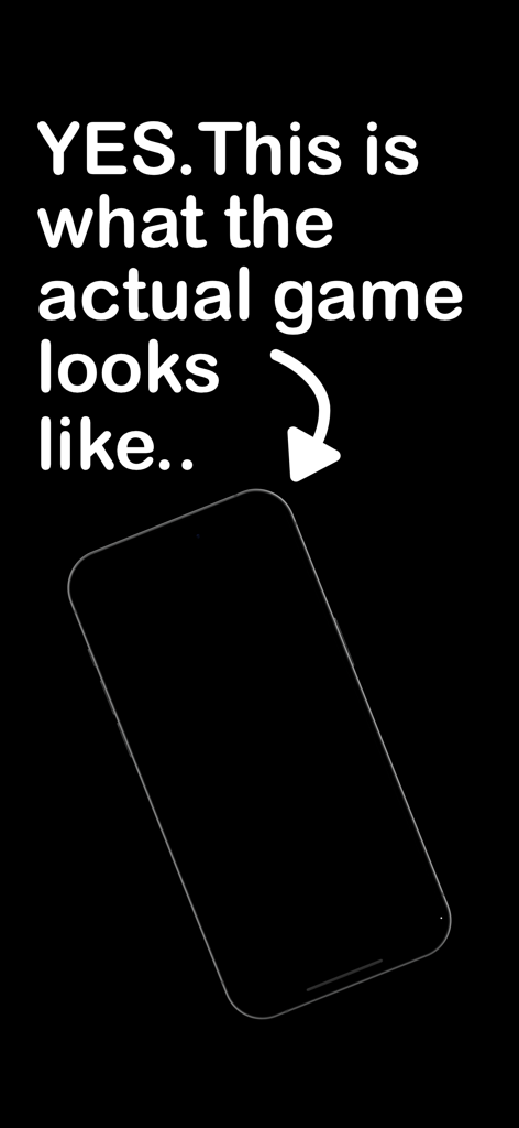 Tic! - Um smartphone com um display preto destacando a jogabilidade háptica visualmente livre do Tic.