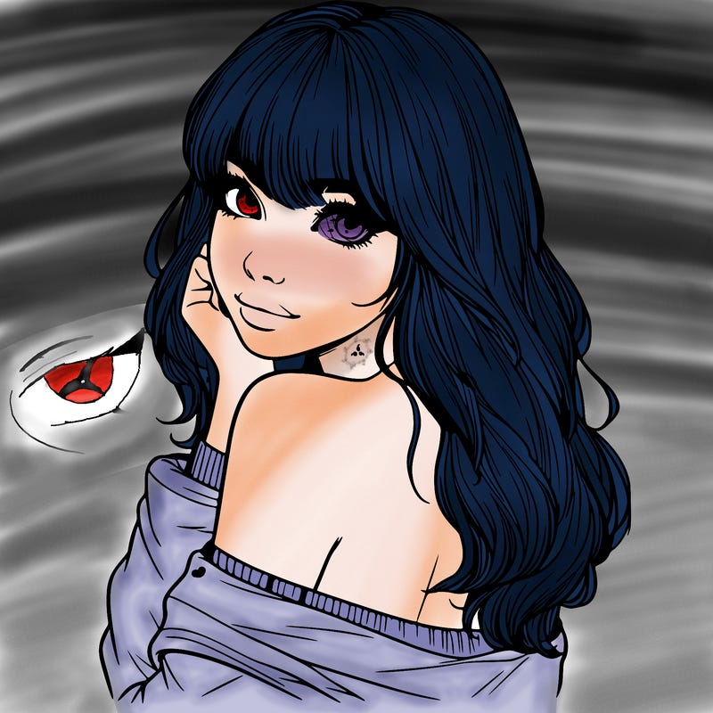 realistic girl with bangs looking over her shoulder