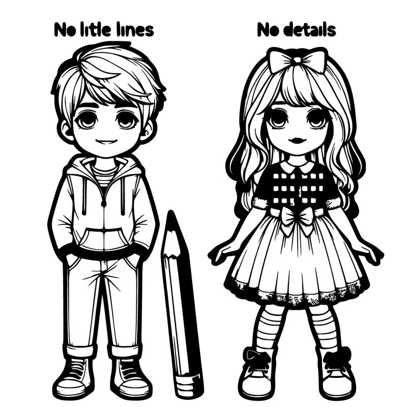 realistic girl and boy