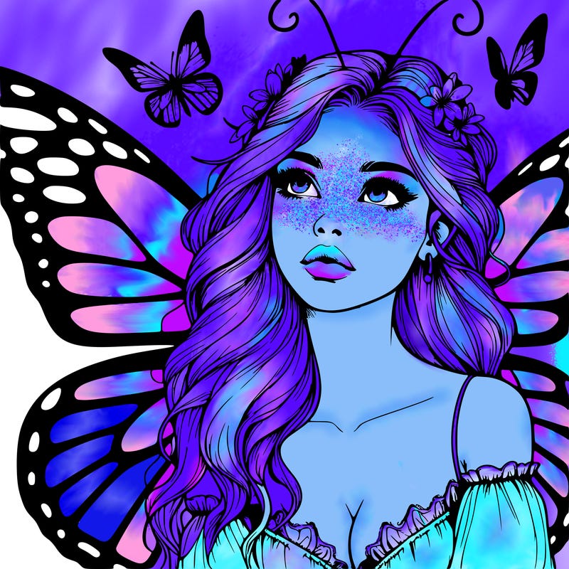 butterfly fairy realistic girl